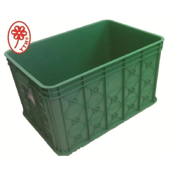 Large industrial solid basket: 06B green color