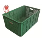 Industrial plastic basket cart Multi function is being perforated green DESIGNATION 08A 1