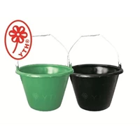YTH78 14 inch Cast Plastic Bucket Green and Black Color