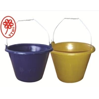 YTH74 A 14 inch Cast Plastic Bucket Blue and Gold color